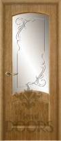 Дверь Ривьера стекло - дуб