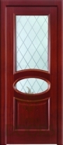 Дверь Арго стекло - дуб белый патина орех