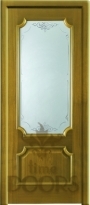 Дверь Квартет стекло - дуб мореный